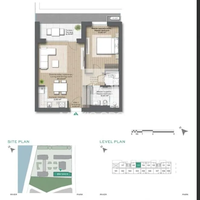 Prodaja, dvosoban stan, 56m², Savski Venac, Beograd