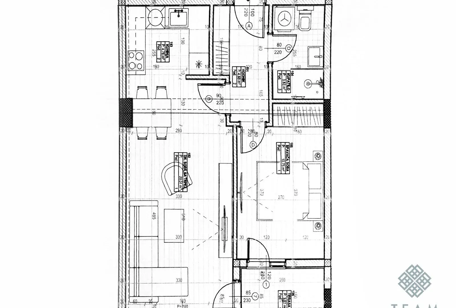 Prodaja, jednosoban stan, 48m², Zabjelo, Podgorica