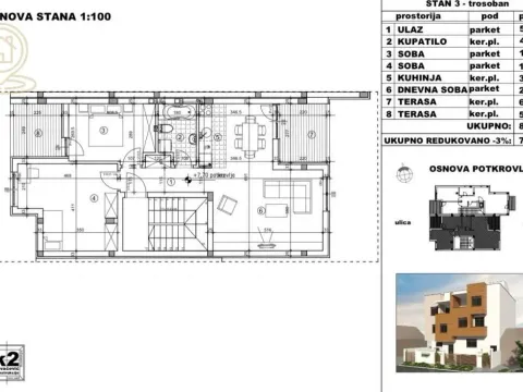 Sale, three bedroom apartment, 78m², Telep, Novi Sad Sve Podlokacije - image 4