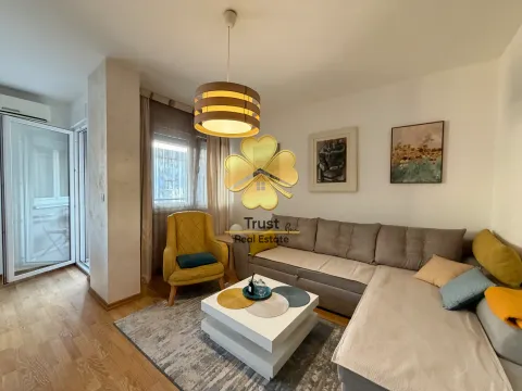Svijetli i namješten dnevni boravak sa garniturom i foteljom. - image 3