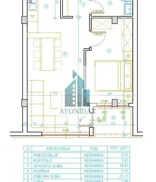 Sale, one bedroom apartment, 43m², Palilula, Niš