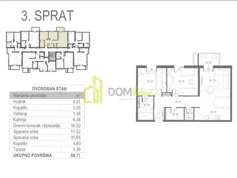 Prodaja, dvosoban stan, 67m², Tološi, Podgorica - image 6