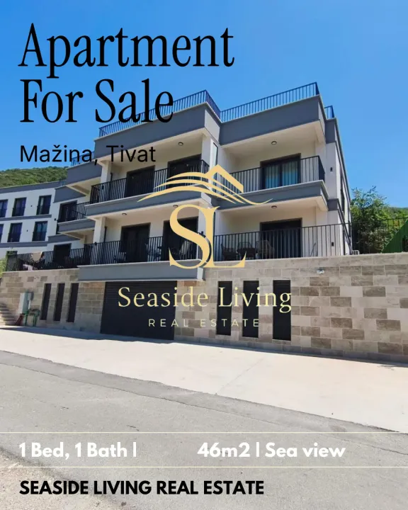 Prodaja, jednosoban stan, 46m², Mažina, Tivat