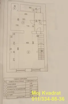 Osnova stana sa prikazom rasporeda prostorija i dimenzijama. - image 18