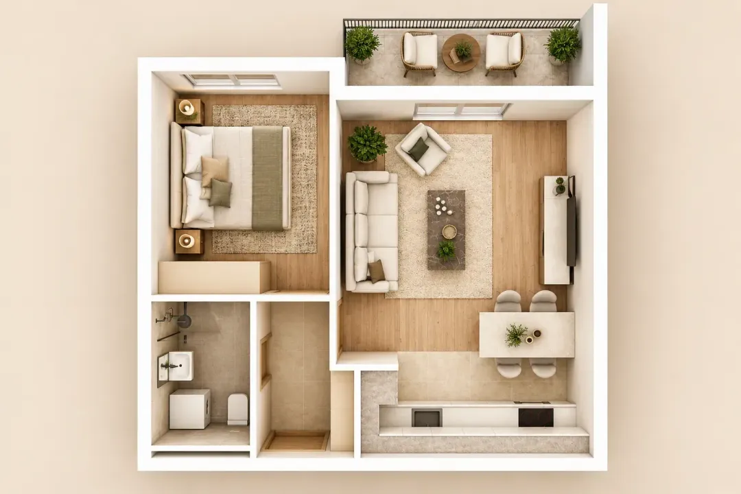 Sale, one bedroom apartment, 45m², Zelenika, Podgorica
