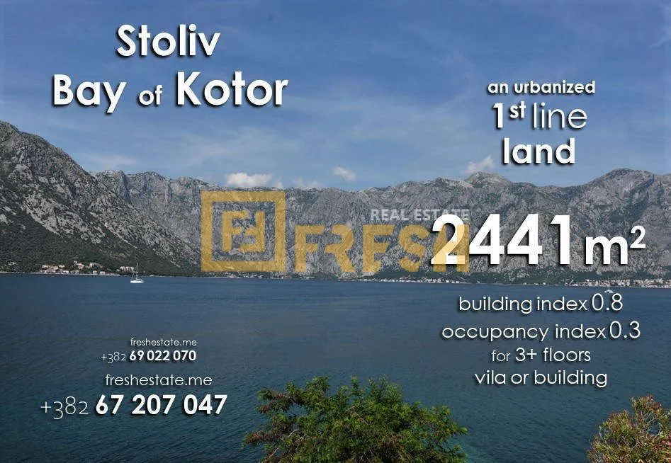 Prodaja, plac, 2441m², Kotor, Crna Gora