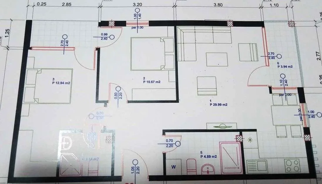 Prodaja, dvosoban stan, 69m², Krivi Most, Podgorica