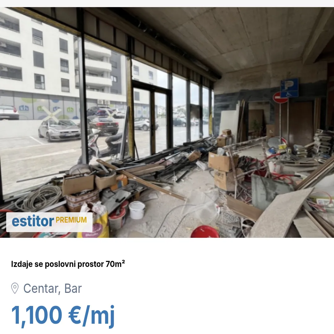 Rent, office space, 70m², Centar, Bar