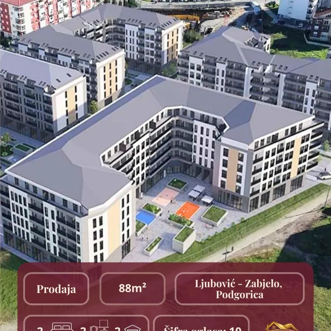 Prodaja, dvosoban stan, 88m², Ljubović, Podgorica