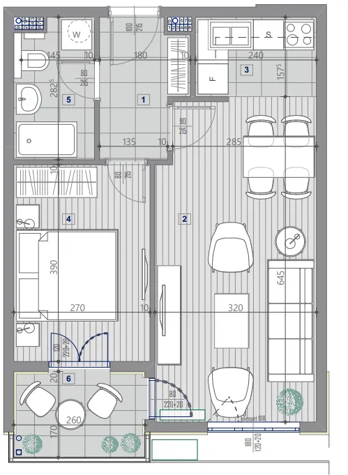 Izdavanje, jednosoban stan, 47m², Central Point, Podgorica
