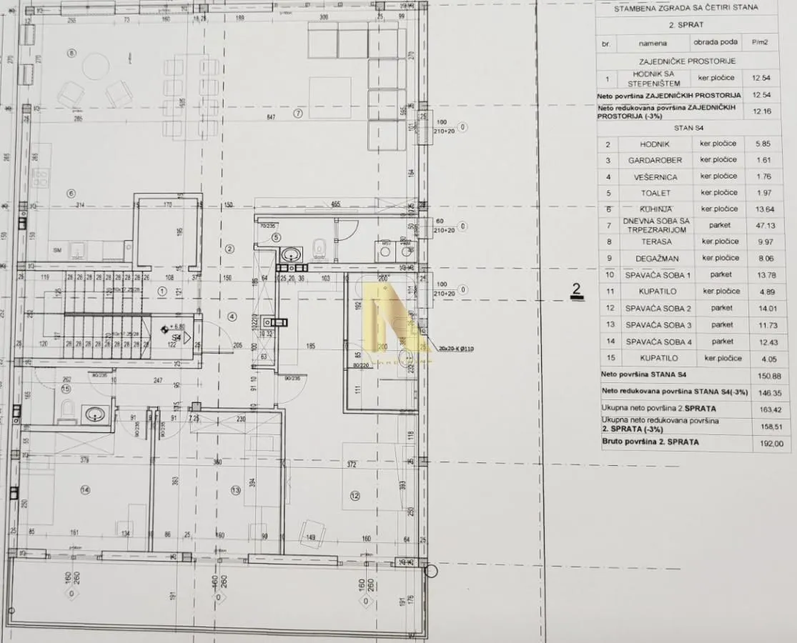 Prodaja, četvorosoban stan, 147m², Bulevar Evrope, Novi Sad Sve Podlokacije