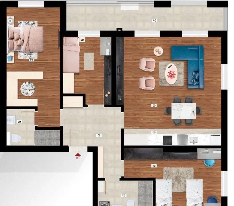 Prodaja, trosoban stan, 105m², Stari Aerodrom, Podgorica