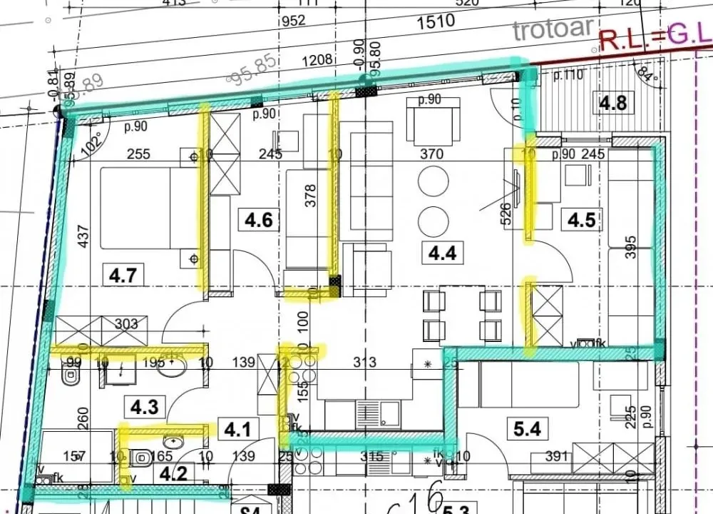 Sale, two bedroom apartment, 54m², Zemun Gornji Grad, Zemun Sve Podlokacije