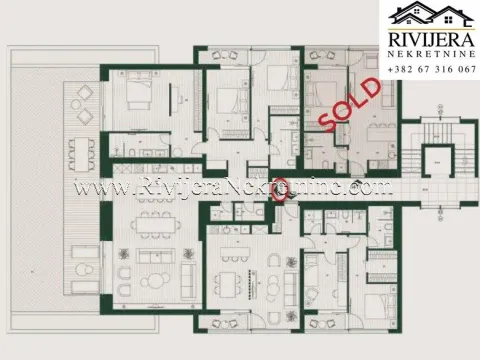 Prodaja, trosoban stan, 181m², Mrčevac, Tivat - image 9