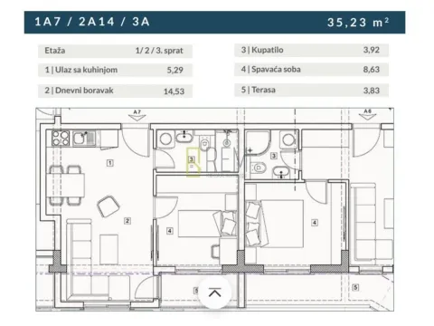 Sale, one bedroom apartment, 50m², Budva, Crna Gora - image 8