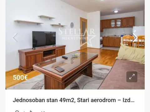 Izdavanje, jednosoban stan, 49m², Stari Aerodrom, Podgorica - image 2