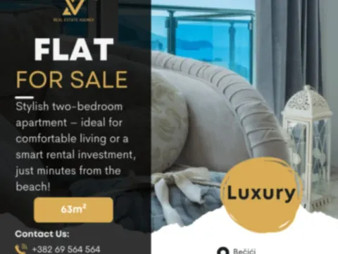 Sale, two bedroom apartment, 63m², Bečići, Budva