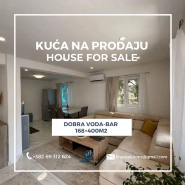 Prodaja, kuća, 168m², Dobre Vode, Bar