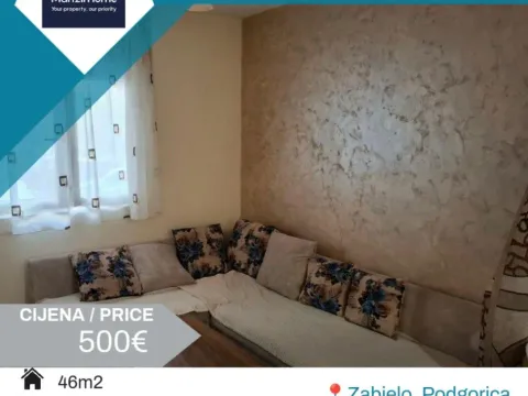Rent, two bedroom apartment, 46m², Zabjelo, Podgorica