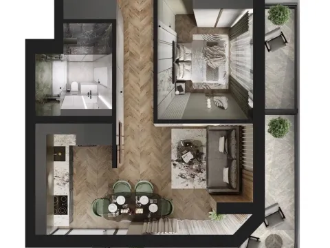 Prodaja, jednosoban stan, 55m², Centar, Bar - image 3