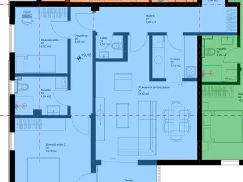 Prodaja, dvosoban stan, 80m², Bar, Crna Gora - image 7