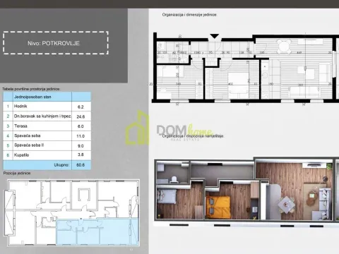 Prodaja, dvosoban stan, 60m², Momišići, Podgorica - image 4