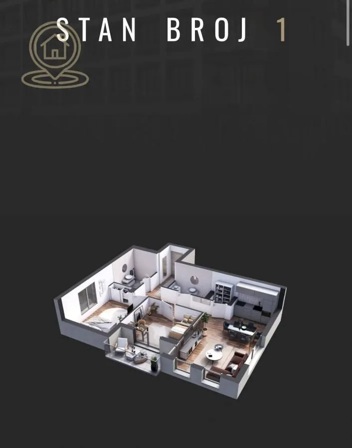 Sale, three bedroom apartment, 64m², Sremska Kamenica, Petrovaradin