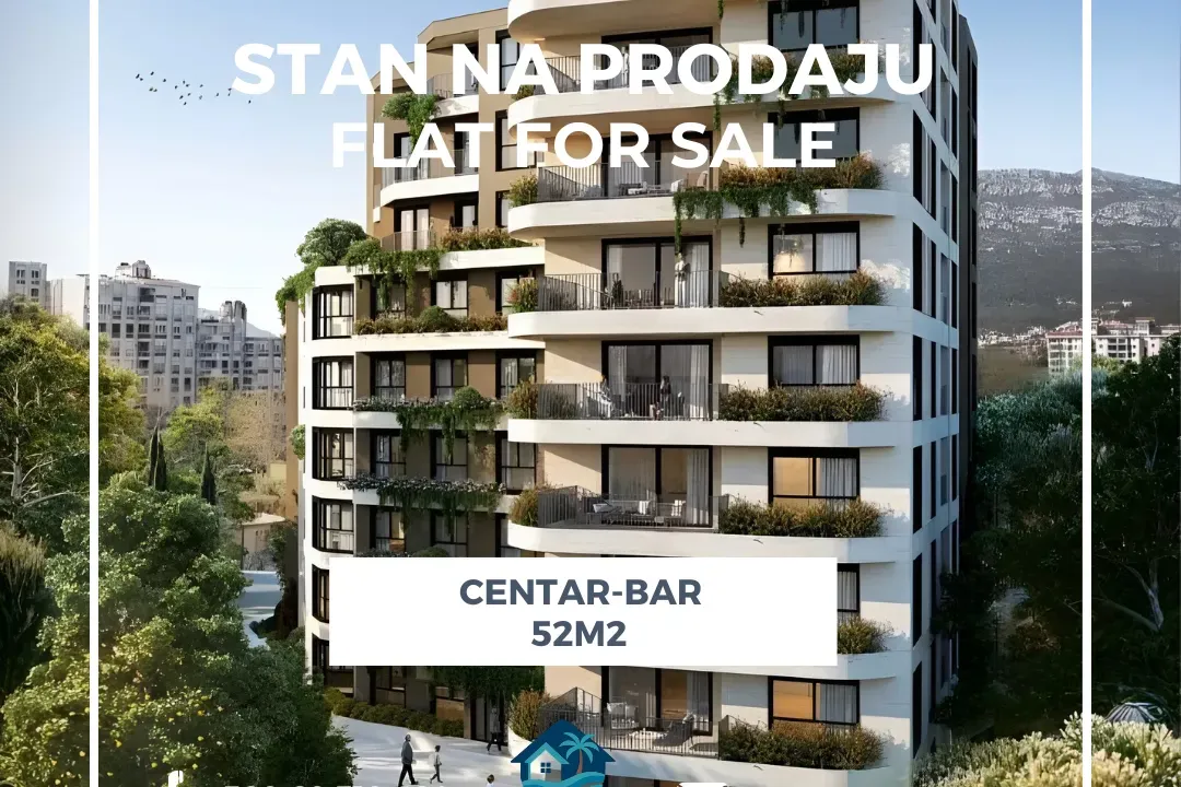 Prodaja, jednosoban stan, 52m², Centar, Bar