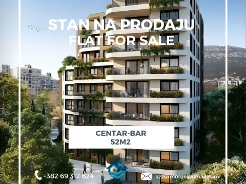 Sale, one bedroom apartment, 52m², Centar, Bar - image 1
