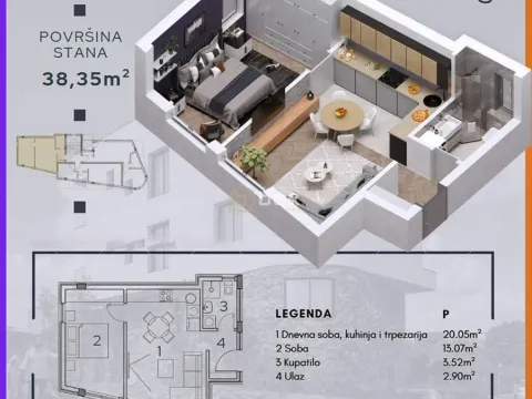 Sale, one bedroom apartment, 38m², Palilula, Niš - image 1