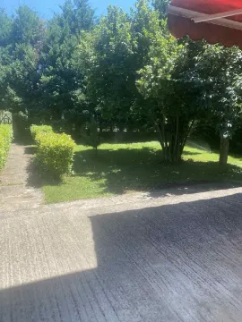 Uređeno dvorište sa travnjakom, drvećem i stazom. - image 3