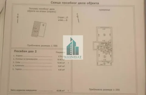 Skica posebnog dela objekta sa prikazom rasporeda prostorija. - image 8
