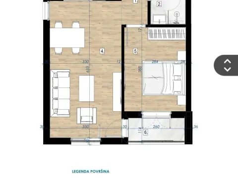 Sale, one bedroom apartment, 46m², Dahna, Podgorica - image 8