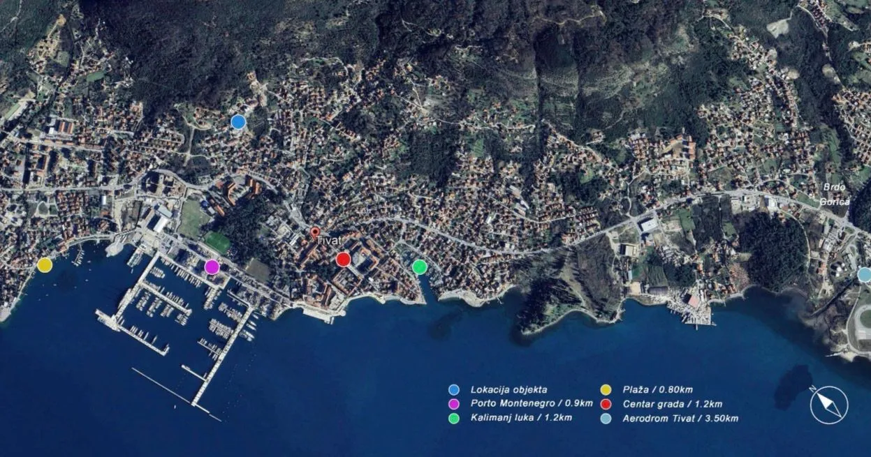 Prodaja, dvosoban stan, 59m², Porto Montenegro, Tivat