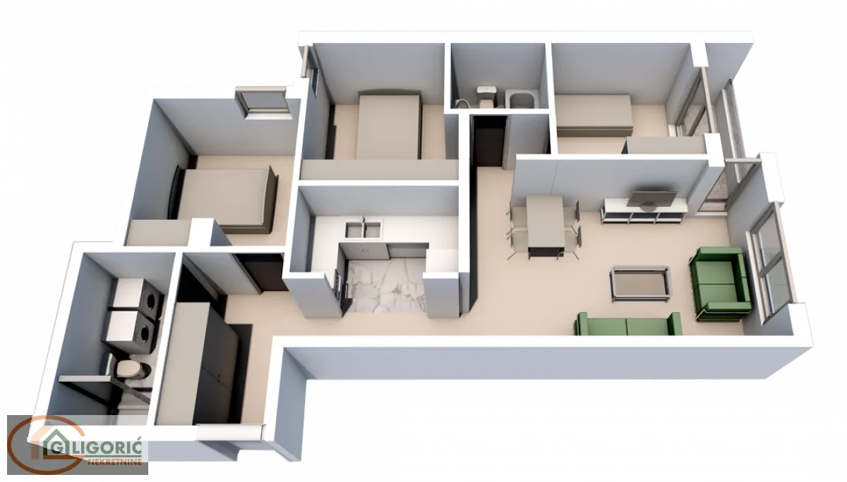 Sale, three bedroom apartment, 72m², Pančevo, Srbija