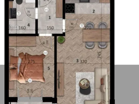 Prodaja, jednosoban stan, 43m², Centar, Bar - image 4