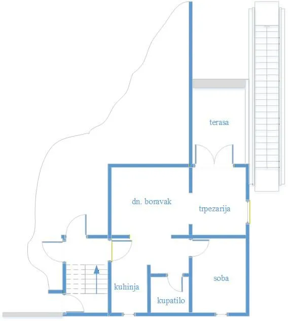 Sale, one bedroom apartment, 35m², Babin Do, Budva