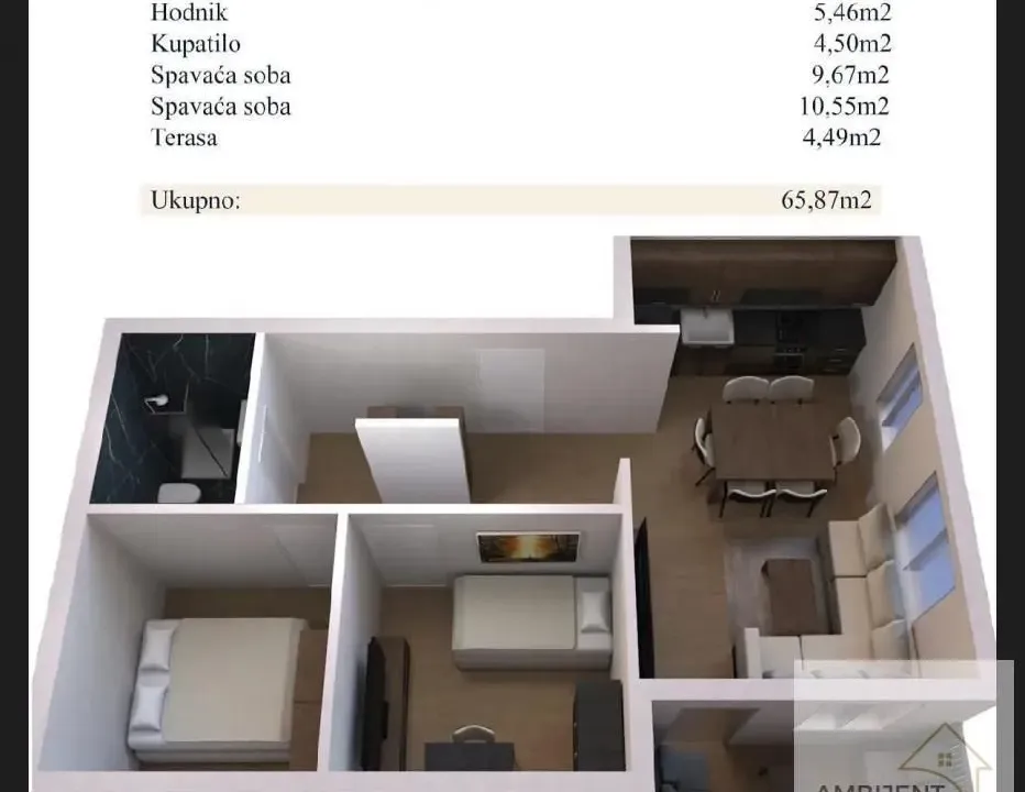 Prodaja, trosoban stan, 65m², Novi Banovci, Stara Pazova