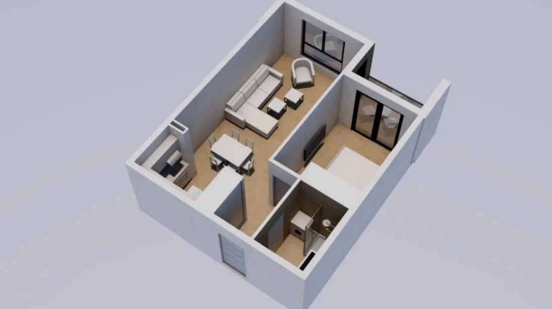 Prodaja, jednosoban stan, 48m², Kavač, Kotor