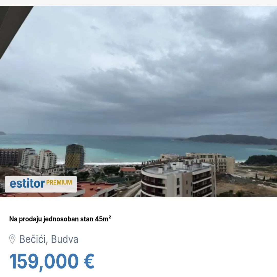 Sale, one bedroom apartment, 45m², Bečići, Budva