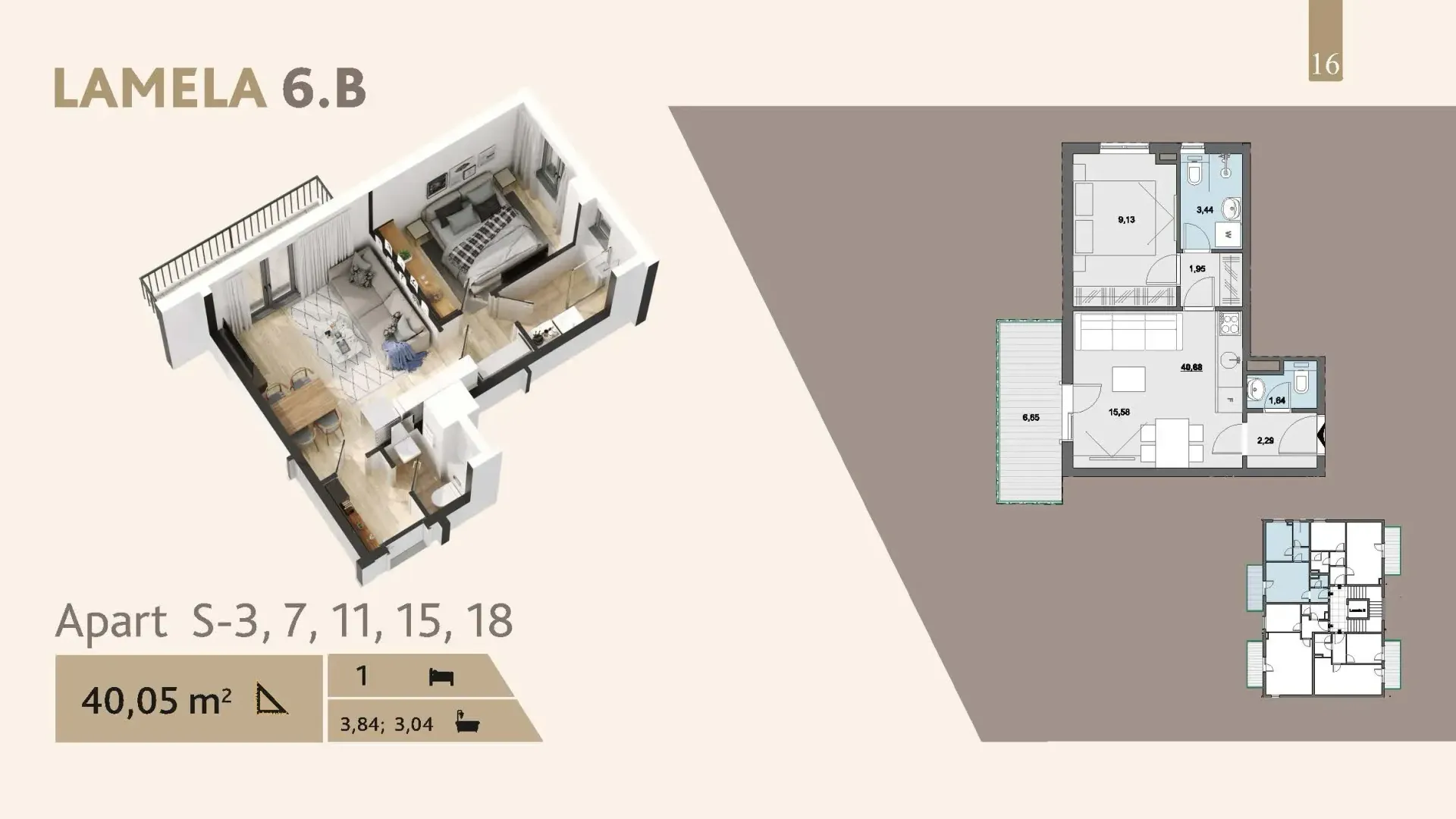 Sale, apartment, 45m², Tivat, Crna Gora