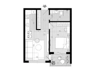 Prodaja, jednosoban stan, 45m2, Šušanj, Bar