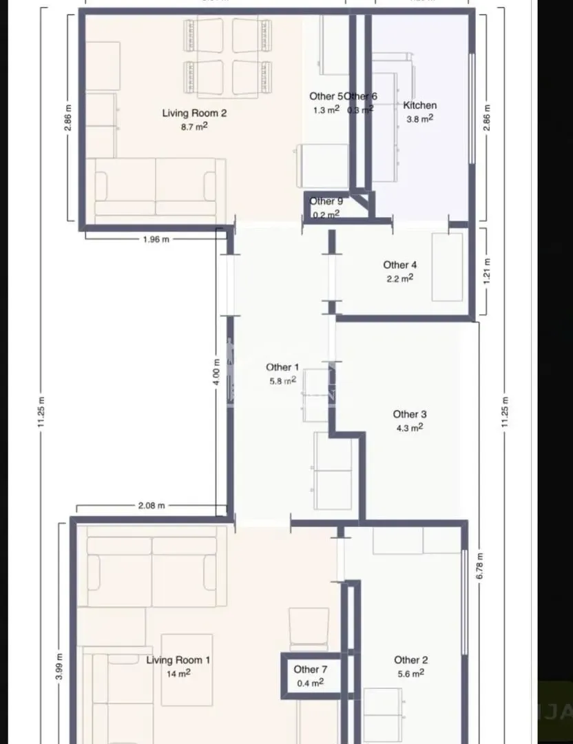 Prodaja, dvosoban stan, 36m², Centar, Smederevo