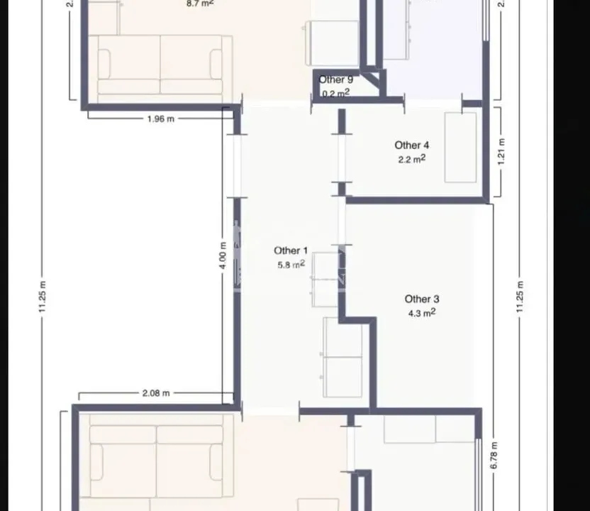 Sale, two bedroom apartment, 36m², Centar, Smederevo