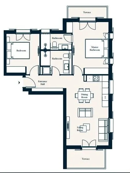 Prodaja, dvosoban stan, 80m², Luštica Bay, Tivat