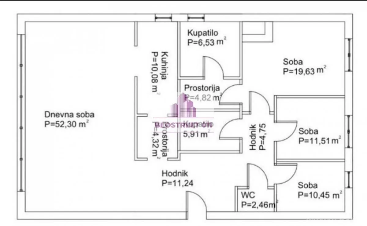 Sale, four bedroom apartment, 146m², Dedinje Sve Podlokacije, Beograd