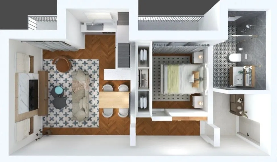 Prodaja, jednosoban stan, 48m², Risan, Kotor