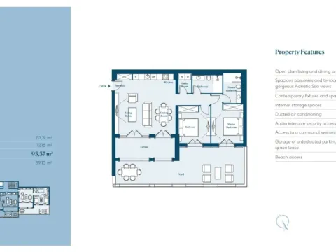 Sale, two bedroom apartment, 95m², Luštica Bay, Tivat - image 2