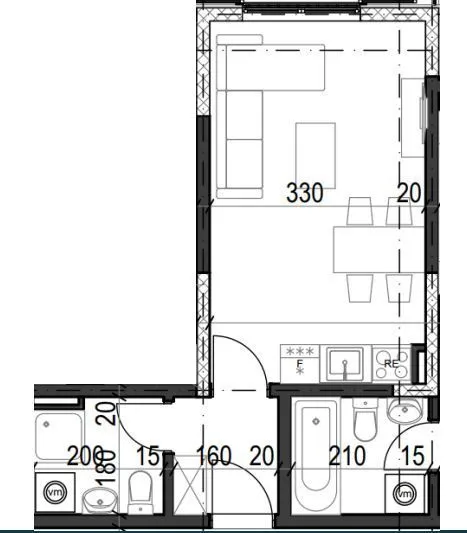 Prodaja, garsonjera, 25m², Radanovići, Kotor