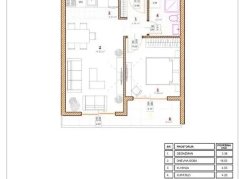 Prodaja, jednosoban stan, 47m², Pinješ, Ulcinj - image 4
